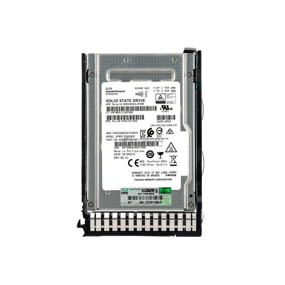 P06577-001 HPE SSD 800GB SAS 12G 2.5" SFF FOR HPE PROLIANT G8-G10